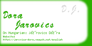 dora jarovics business card